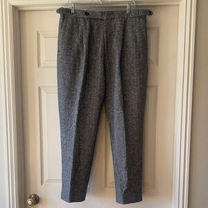 Todd Snyder Grey Donegal Herringbone Side Tab Trousers Sz 36/32.  SEE PICS